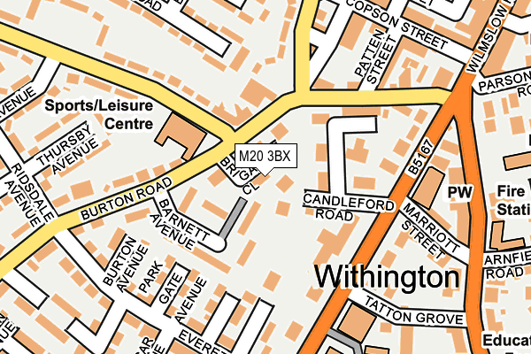 M20 3BX map - OS OpenMap – Local (Ordnance Survey)