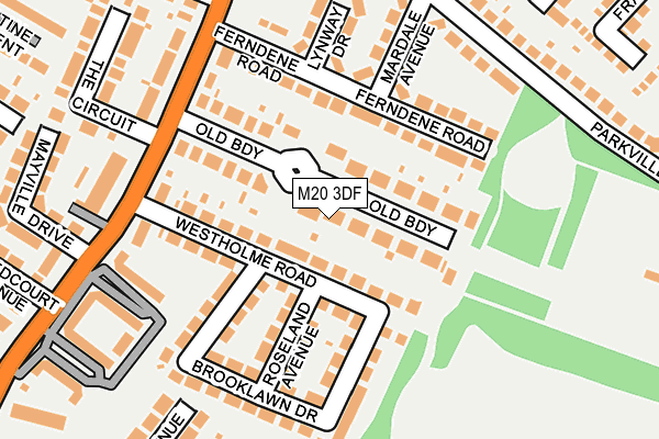 M20 3DF map - OS OpenMap – Local (Ordnance Survey)