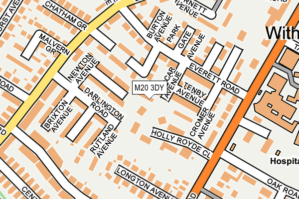 M20 3DY map - OS OpenMap – Local (Ordnance Survey)