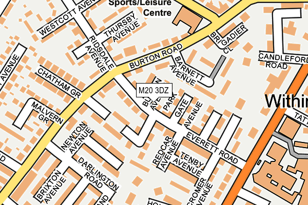 M20 3DZ map - OS OpenMap – Local (Ordnance Survey)