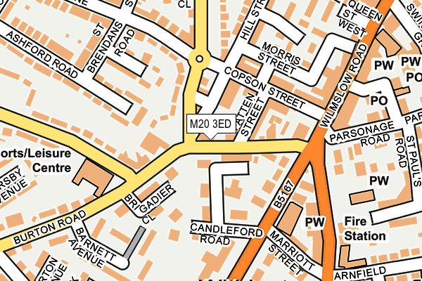 M20 3ED map - OS OpenMap – Local (Ordnance Survey)