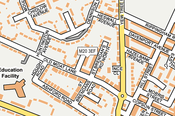M20 3EF map - OS OpenMap – Local (Ordnance Survey)
