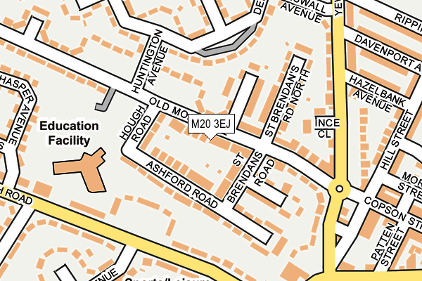 M20 3EJ map - OS OpenMap – Local (Ordnance Survey)