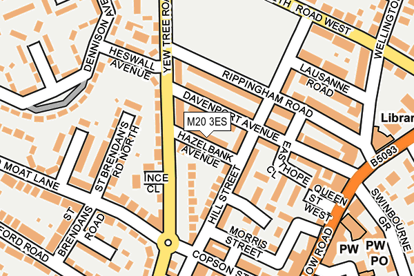 M20 3ES map - OS OpenMap – Local (Ordnance Survey)