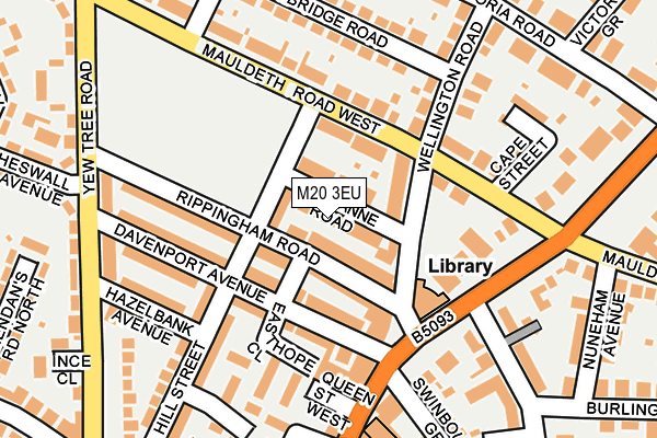 M20 3EU map - OS OpenMap – Local (Ordnance Survey)