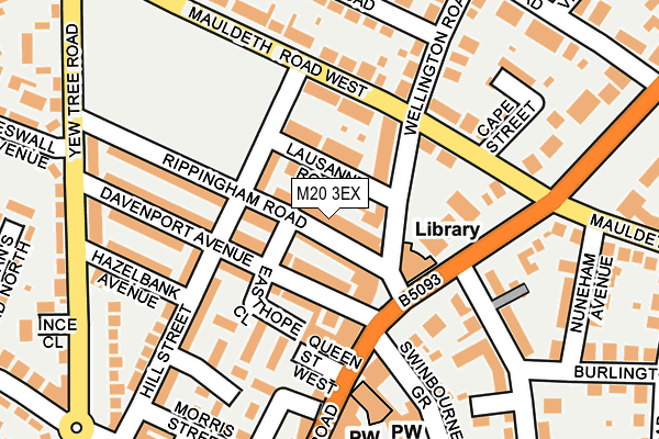M20 3EX map - OS OpenMap – Local (Ordnance Survey)