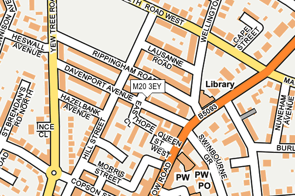 M20 3EY map - OS OpenMap – Local (Ordnance Survey)