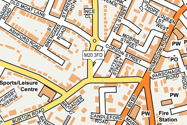M20 3FD map - OS OpenMap – Local (Ordnance Survey)
