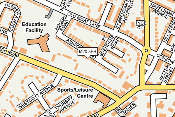 M20 3FH map - OS OpenMap – Local (Ordnance Survey)