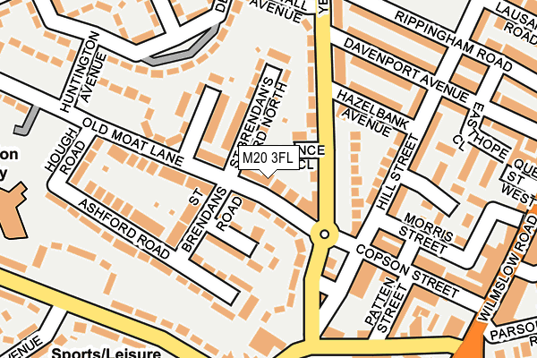 M20 3FL map - OS OpenMap – Local (Ordnance Survey)