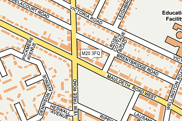 M20 3FQ map - OS OpenMap – Local (Ordnance Survey)