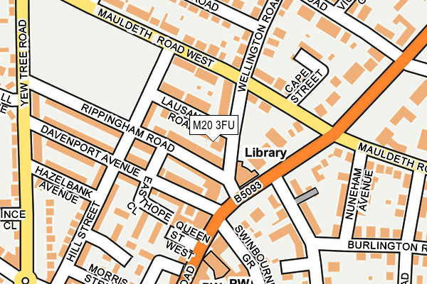 M20 3FU map - OS OpenMap – Local (Ordnance Survey)