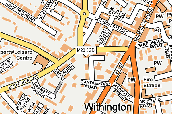 M20 3GD map - OS OpenMap – Local (Ordnance Survey)