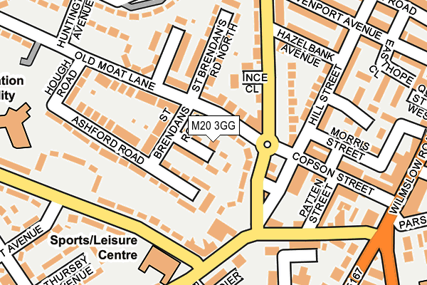 M20 3GG map - OS OpenMap – Local (Ordnance Survey)