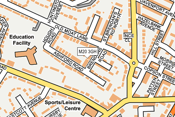 M20 3GH map - OS OpenMap – Local (Ordnance Survey)
