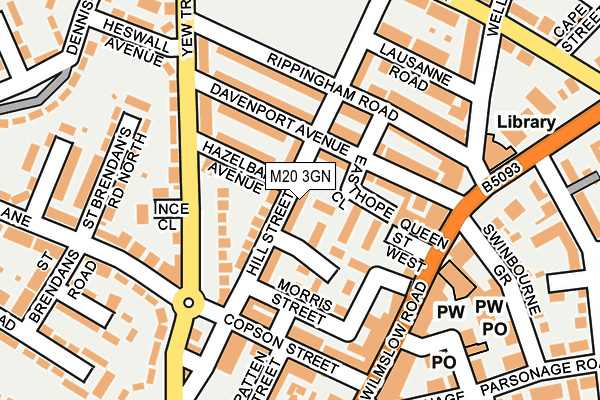 M20 3GN map - OS OpenMap – Local (Ordnance Survey)