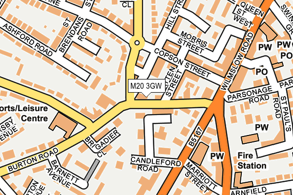 M20 3GW map - OS OpenMap – Local (Ordnance Survey)