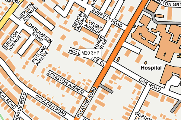 M20 3HP map - OS OpenMap – Local (Ordnance Survey)