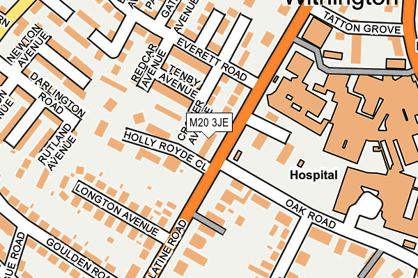 M20 3JE map - OS OpenMap – Local (Ordnance Survey)