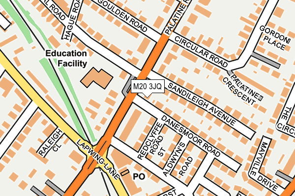 M20 3JQ map - OS OpenMap – Local (Ordnance Survey)