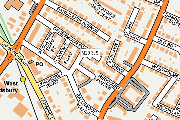 M20 3JS map - OS OpenMap – Local (Ordnance Survey)