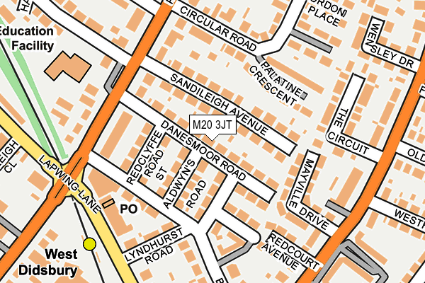 M20 3JT map - OS OpenMap – Local (Ordnance Survey)