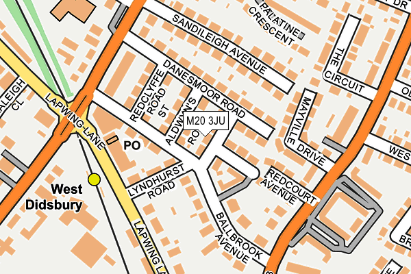 M20 3JU map - OS OpenMap – Local (Ordnance Survey)