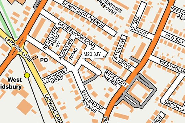 M20 3JY map - OS OpenMap – Local (Ordnance Survey)