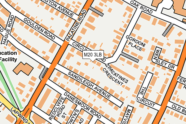 M20 3LB map - OS OpenMap – Local (Ordnance Survey)