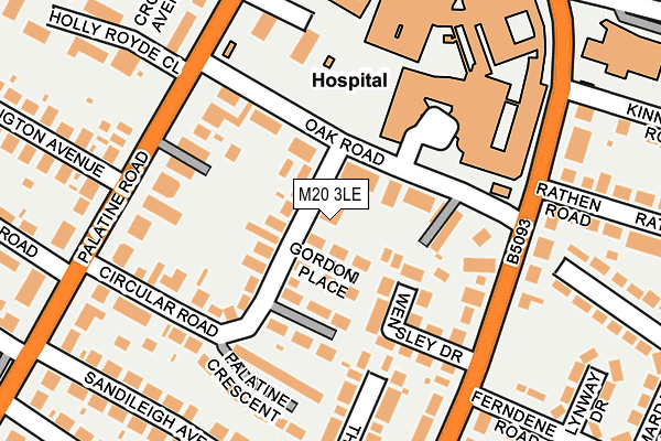 M20 3LE map - OS OpenMap – Local (Ordnance Survey)