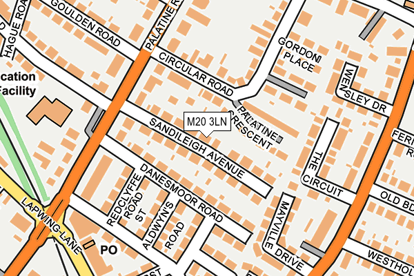 M20 3LN map - OS OpenMap – Local (Ordnance Survey)