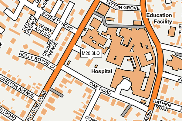 M20 3LQ map - OS OpenMap – Local (Ordnance Survey)