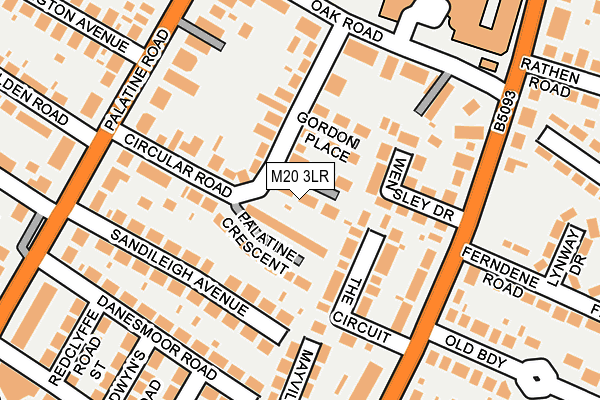 M20 3LR map - OS OpenMap – Local (Ordnance Survey)