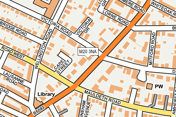 M20 3NA map - OS OpenMap – Local (Ordnance Survey)