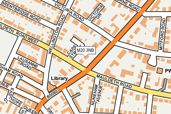 M20 3NB map - OS OpenMap – Local (Ordnance Survey)