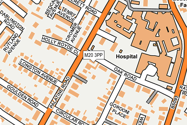 M20 3PP map - OS OpenMap – Local (Ordnance Survey)