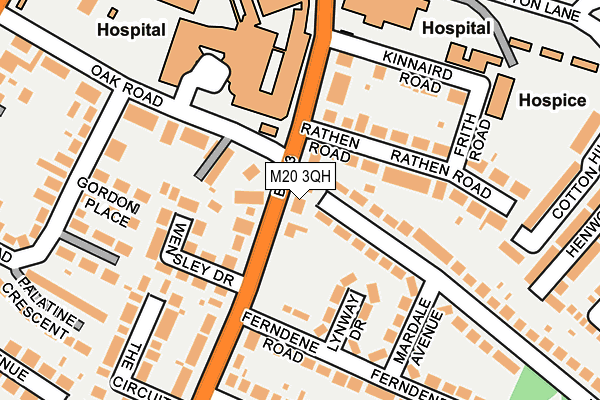 M20 3QH map - OS OpenMap – Local (Ordnance Survey)