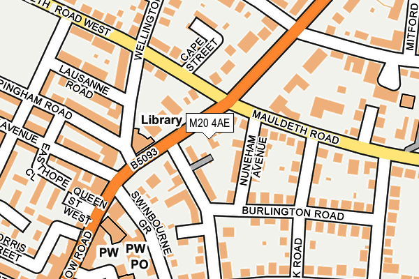 M20 4AE map - OS OpenMap – Local (Ordnance Survey)