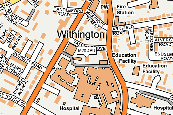 M20 4BU map - OS OpenMap – Local (Ordnance Survey)