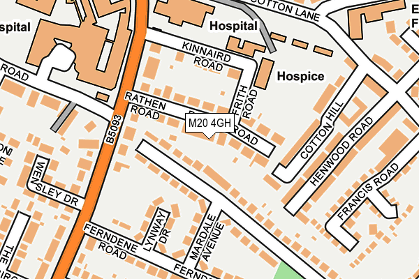 M20 4GH map - OS OpenMap – Local (Ordnance Survey)