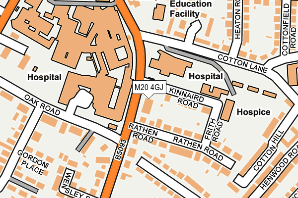 M20 4GJ map - OS OpenMap – Local (Ordnance Survey)