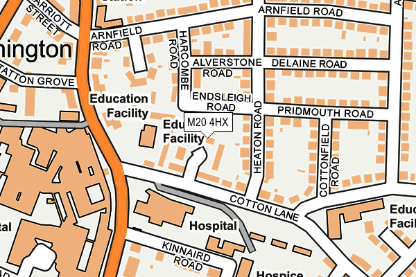 M20 4HX map - OS OpenMap – Local (Ordnance Survey)