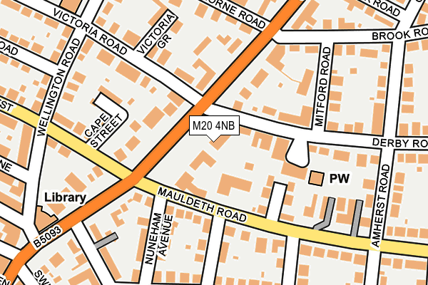 M20 4NB map - OS OpenMap – Local (Ordnance Survey)