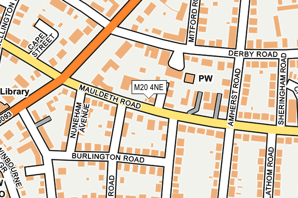 M20 4NE map - OS OpenMap – Local (Ordnance Survey)