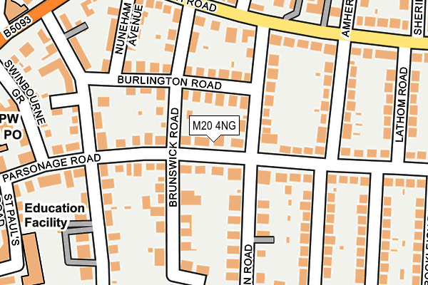 M20 4NG map - OS OpenMap – Local (Ordnance Survey)