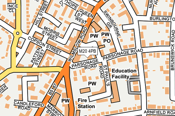 M20 4PB map - OS OpenMap – Local (Ordnance Survey)