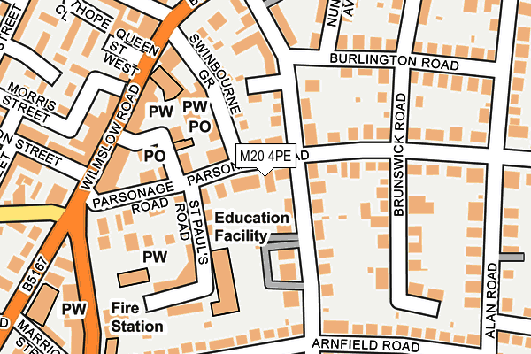 M20 4PE map - OS OpenMap – Local (Ordnance Survey)