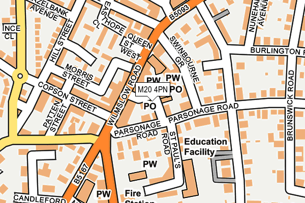 M20 4PN map - OS OpenMap – Local (Ordnance Survey)