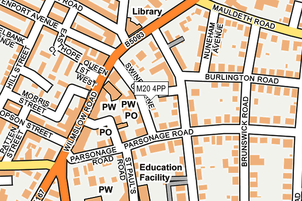 M20 4PP map - OS OpenMap – Local (Ordnance Survey)