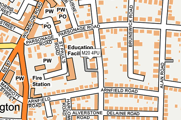 M20 4PU map - OS OpenMap – Local (Ordnance Survey)